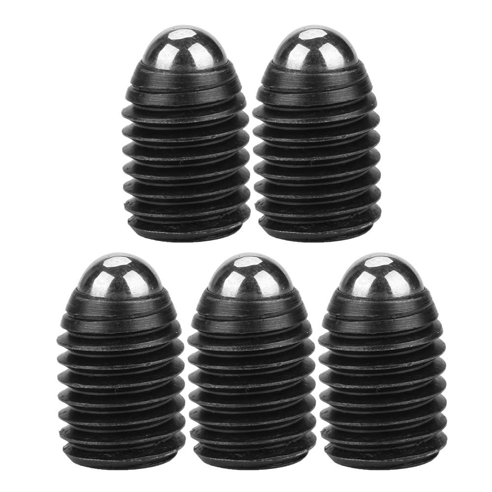 10Pcs M12 Screw Thread Hex Socket Carbon Steel Ball Drive Spring Plungers Set (M12*16), Black