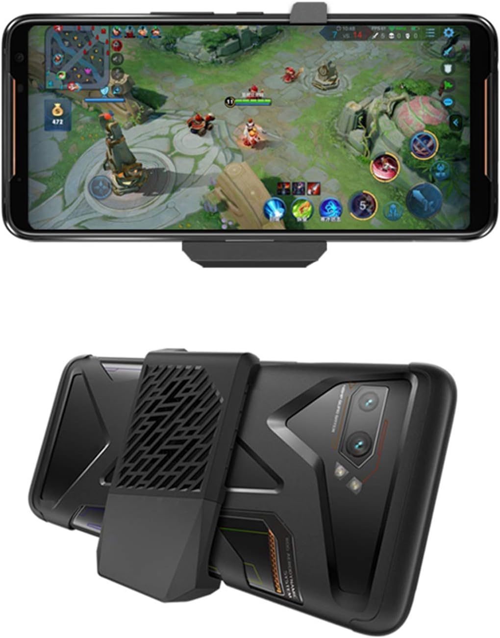 SHEAWA Cooling Fan External Radiator Dock Adapter Cool Fan Radiator Stand Mount Holder Fan Game Anti-Heat for Asus ROG 2