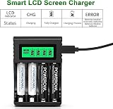 POWEROWL 4-Slot AA AAA Battery Charger with LCD Display 5V 2A Independent view 3