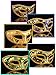 TOODOO 12 Pieces Half Mardi Gras Masquerade Mask Venetian Masks Set for Carnival Prom Ball Fancy Dress Party Supplies (Style 1)