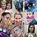 Silver Holographic Face Glitter ✮ HITOP Body Glitter ✮ 20g Festival Chunky Glitter with Gel, Cosmetic Face Body Hair Nails (Silver & Purplish Blue)