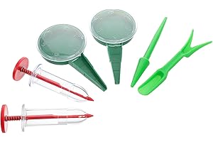 VALICLUD 6pcs Handheld Garden Seed Dispenser Set with 5-Level Adjustable Seeder for Small Seeds, Precision