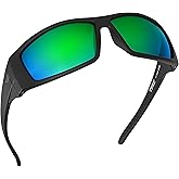 TOROE z87+ Safety Polarized Wrap Around FALCON Sunglasses Tr90 Frame, Anti Scratch Lenses