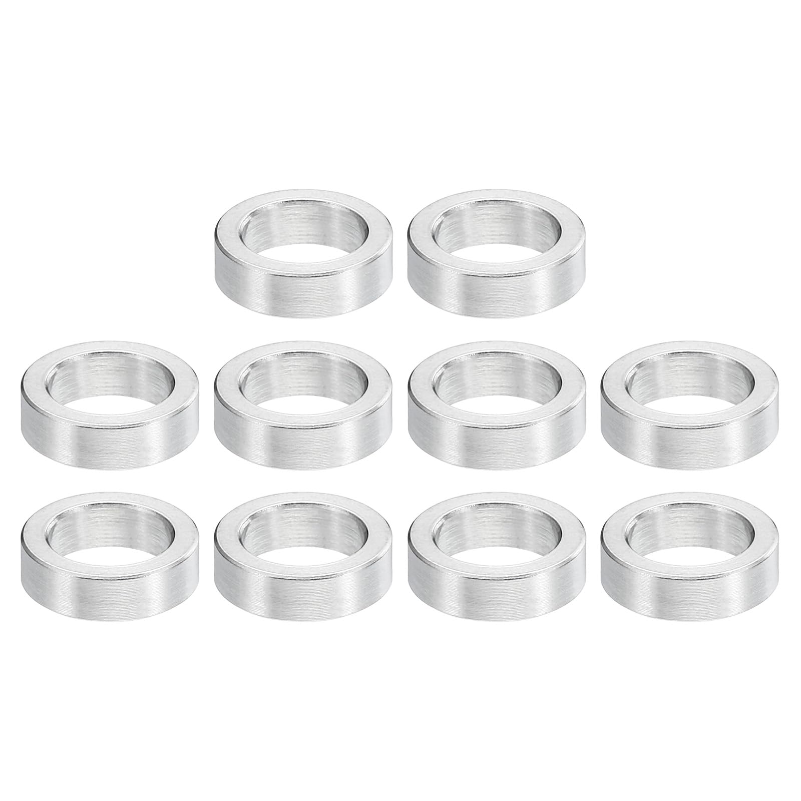 PATIKIL M8 Stainless Steel Spacers, 10Pcs Metal Spacer Stainless Steel 8.2mm ID x 12mm OD x 4mm L Stainless Steel Spacer Screw Standoff for 5/16" or M8 Screw
