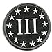 3" Circle Three Percenter Tactical - Black