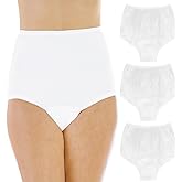 Wearever Women's Cotton Comfort Incontinence Panties for Bladder Control with Regular Absorbency - Reusable &amp; Washable Leak Proof Underwear 150 ml (Pack of 3) (White) (M) (Fits Hip Sizes: 38-40")