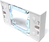 DRUT Single Gang to Double Gang Wall Socket Converter Faceplate - Extra Outlets view 3