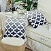 CaliTime Pack of 2 Canvas Throw Pillow Covers Cases for Couch Sofa Home Decor Modern Gradient Quatrefoil Accent Geometric 18 X 18 Inches Gray to Navy Blue