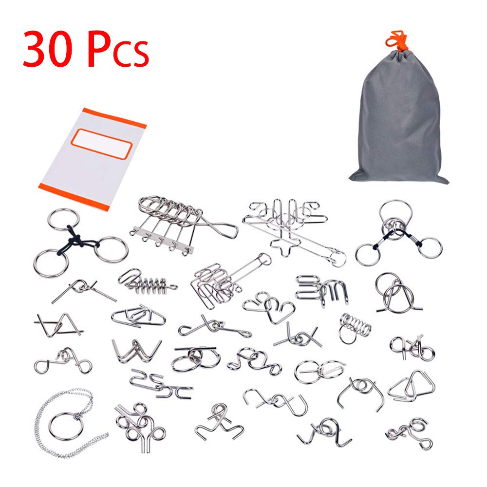 70 Off 30 Pair Brain Teasers For Adults Metal Puzzles Brain Teasers For Kids Iq Test Mind Puzzle Games For Teens Brain Teaser Pattern Puzzles Game With Box Puzzle Rings Unlock Toys