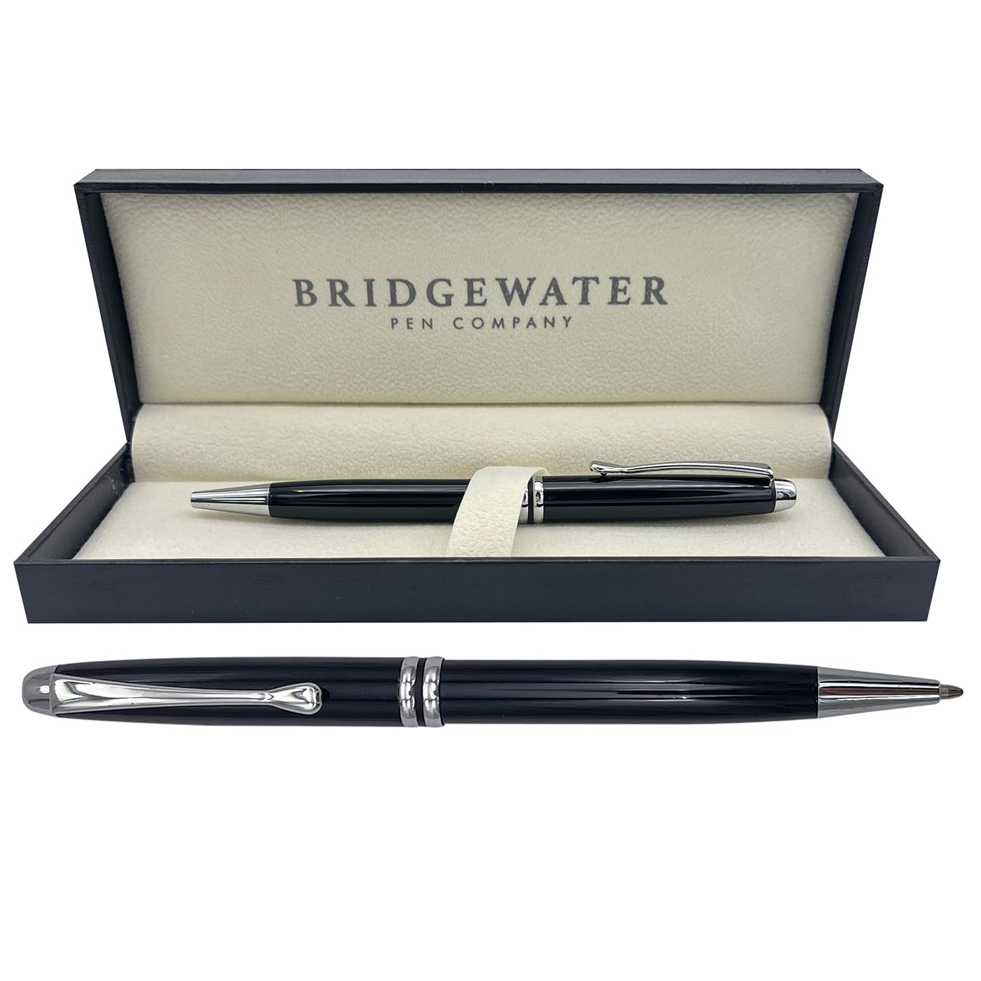 Bridgewater Pen Company Ladies Executive Ball Point Pen Collection, Boxed & Sleeved (Winchester, Gloss Black)