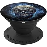 Pop Socket Lightning Skull Design Light Blue Popsockets Grip Stand