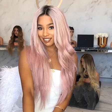 Amazon Com Ad Straight Hair Wig Curly Hair Hair Party Dark