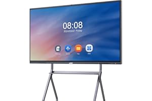 JAV Smart Board 75" Interactive Whiteboard 4K Touchscreen, Digital Presentation Electronic Smart Whiteboard Built-in Camera for Classroom Home Office Studio (Wall Mount Included)