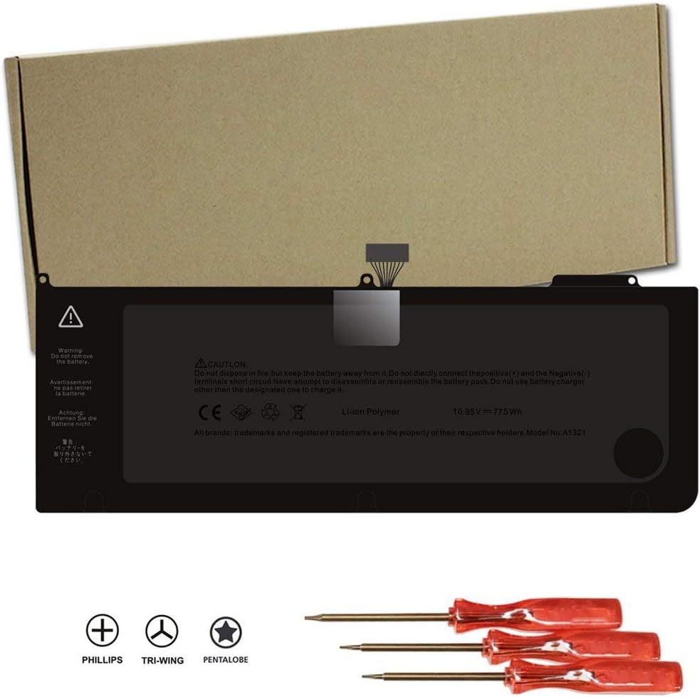 Liduo New Laptop Battery for Apple A1321 A1286 Pro 15 inch (2009 2010 Model Only) Notebook [6-Cell 7000mAh 10.95V 77Wh] MB985 MB986J/A MC118 MB986