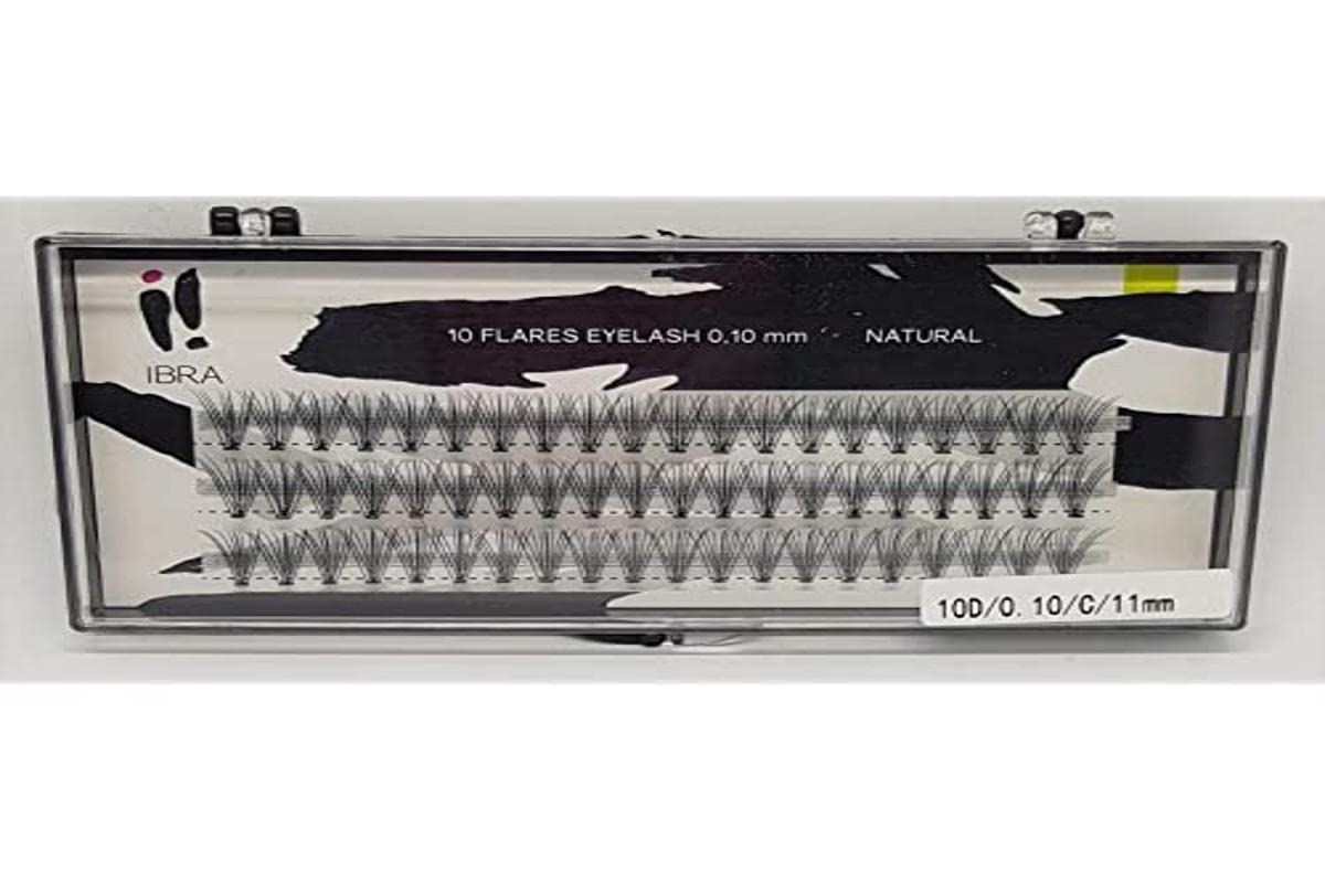 Eyelash Tube, Naturals, Knot 0.10-C-11 mm, IBRA Makeup Fake Lashes Individual Lashes Naturals Natural Long C Profile Eye Makeup Eyelashes