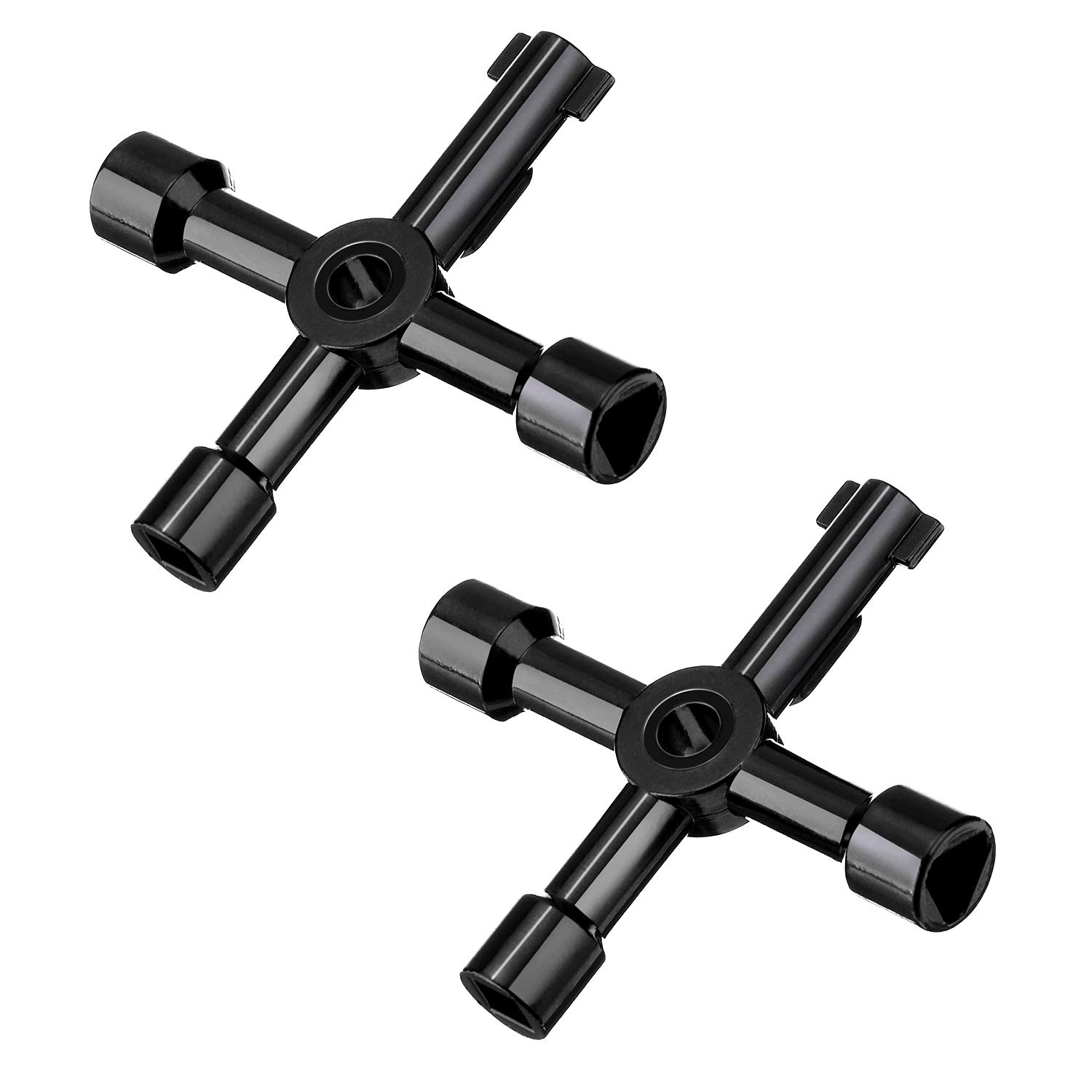 YTBUBOR Utility Key 2 Pack Black Electric Keys Cabinet 4-Way Multi-Application Gas Meter Cupboard Cabinet