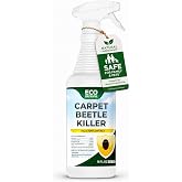 Carpet Beetle Killer Indoor Spray - Plant-Based Carpet Beetle Spray, Pet &amp; Family Friendly Formula, Fabric Safe Treatment for Rugs, Furniture, Closets &amp; Car, 16 oz