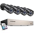 ZOSI 8CH 3K Lite Home Security Camera System with 1TB HDD,AI Human Vehicle Detection,Night Vision,4pcs 1080P Indoor Outdoor Surveillance Cameras,H.265+ 8Channel CCTV DVR Recorder for 24/7 Recording