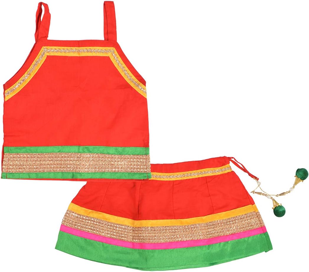 Girls Rajasthani Print Cotton Lehenga Choli