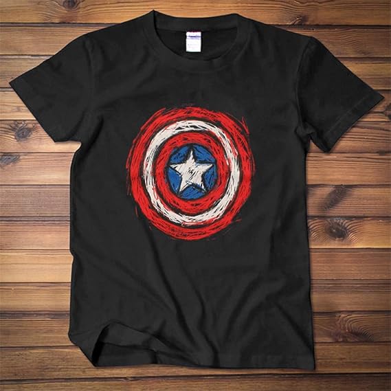 Amazon キャプテン アメリカ Captain America Avengers アベンジャーズ メンズ レディース Tシャツ 夏服 半袖 シャツ Tシャツ カットソー 通販