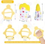 Vicloon Baby Teething Set 2Pcs Mittens Glove Toy Silicone Yellow 0-6M view 2