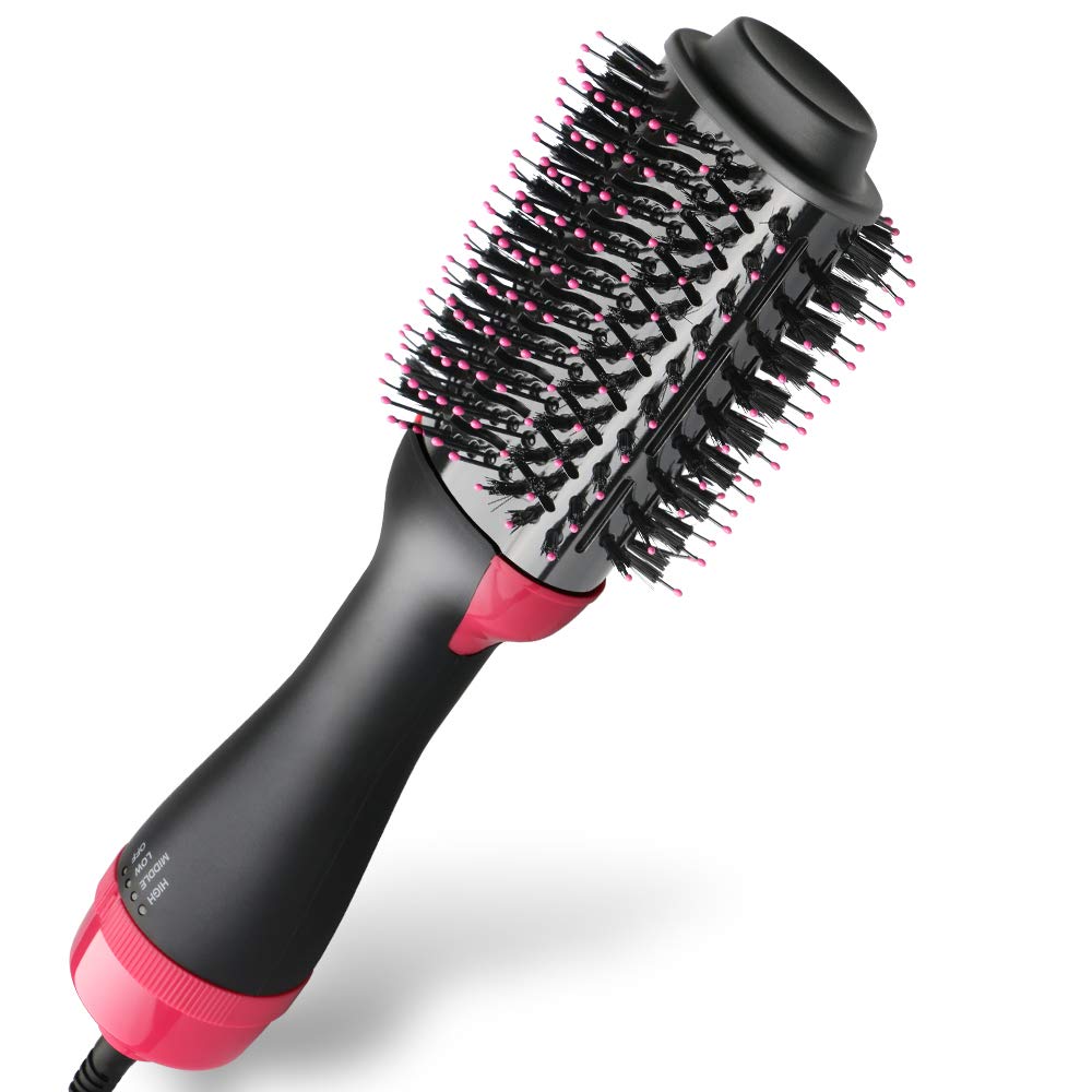 GESPERT Hair Dryer and Volumizer Brush in One Tool, Negative Ion Hot Air Blow Dryer Brush One Step Straightening Styling Reduce Frizz and Static