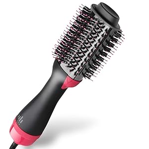 GESPERT Hair Dryer and Volumizer Brush in One Tool, Negative Ion Hot Air Blow Dryer Brush One Step Straightening Styling Reduce Frizz and Static