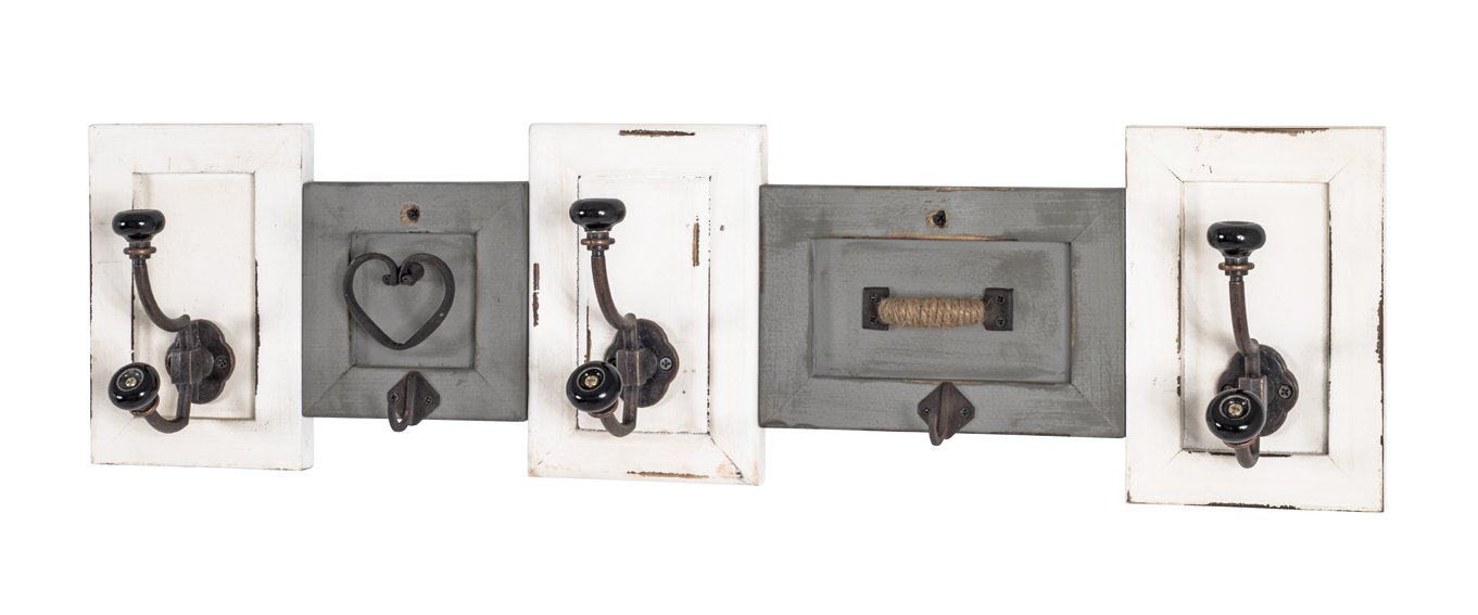 HAKU Wardrobe Vintage, Solid Wood, Metal - Dim.: W 67 cm X H 18 cm X D 11 cm, Style: Industrial