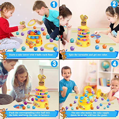 HISTOYE Tower Stacking Fun Board Game for Kids 46 Adults Balance