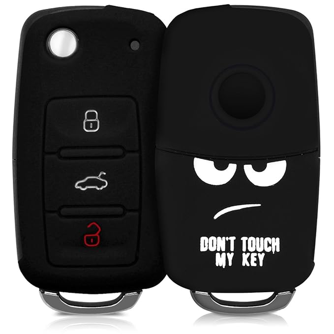 kwmobile Autoschlüssel Hülle für VW Skoda Seat - Silikon Schutzhülle Schlüsselhülle Cover für VW Skoda Seat 3-Tasten Autoschl