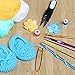LIHAO 75 Piece Crochet Hooks Yarn Knitting Needles Stitch Markers Gauge Ruler Scissors Gift Set