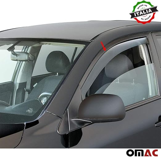 Omac GmbH Honda CRV Front Wind and Rain Deflector 2 Piece Kit 2007