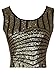 Anna-Kaci Womens Sparkle Stripe Front Sequin Slim Fit Cropped Vest Tank Tops,