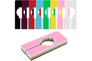 Aiyorse Closet Rack Dividers, 8 Colors Closet Dividers for Hanging, Clothing Plastic Rack Size Dividers Rectangular Reusable Closet Separators Closet Labels dividers Closet Clothes Dividers(Colorful)