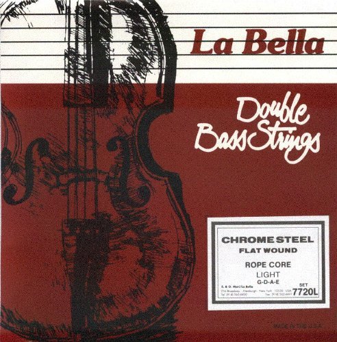 La Bella Double Bass Professional Series Chrome Steel Flat Wound Rope Core Light, 7720L