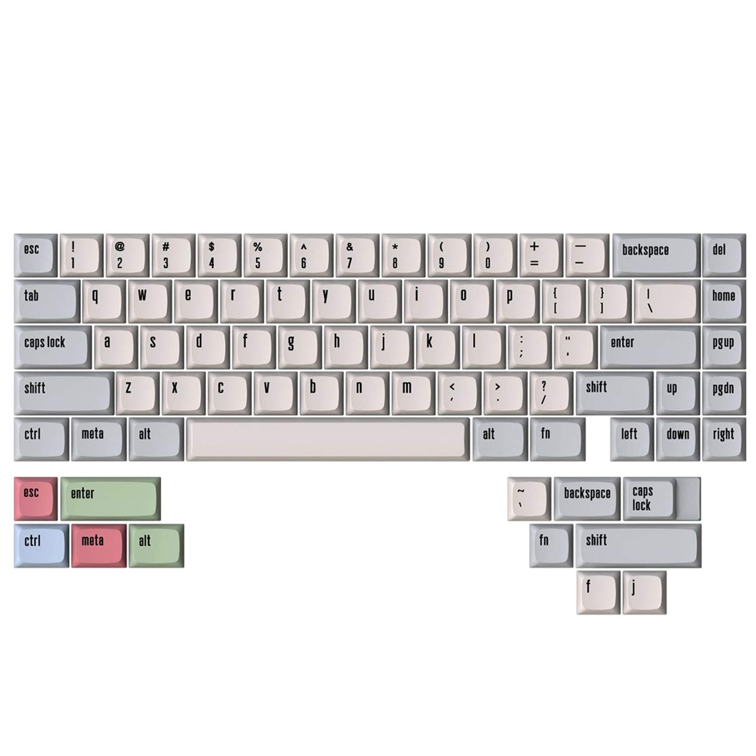 DROP + MiTo XDA Canvas Keycap Set for 65% Keyboards - Compatible with Cherry MX Switches and Clones (65% 79-Key Kit)