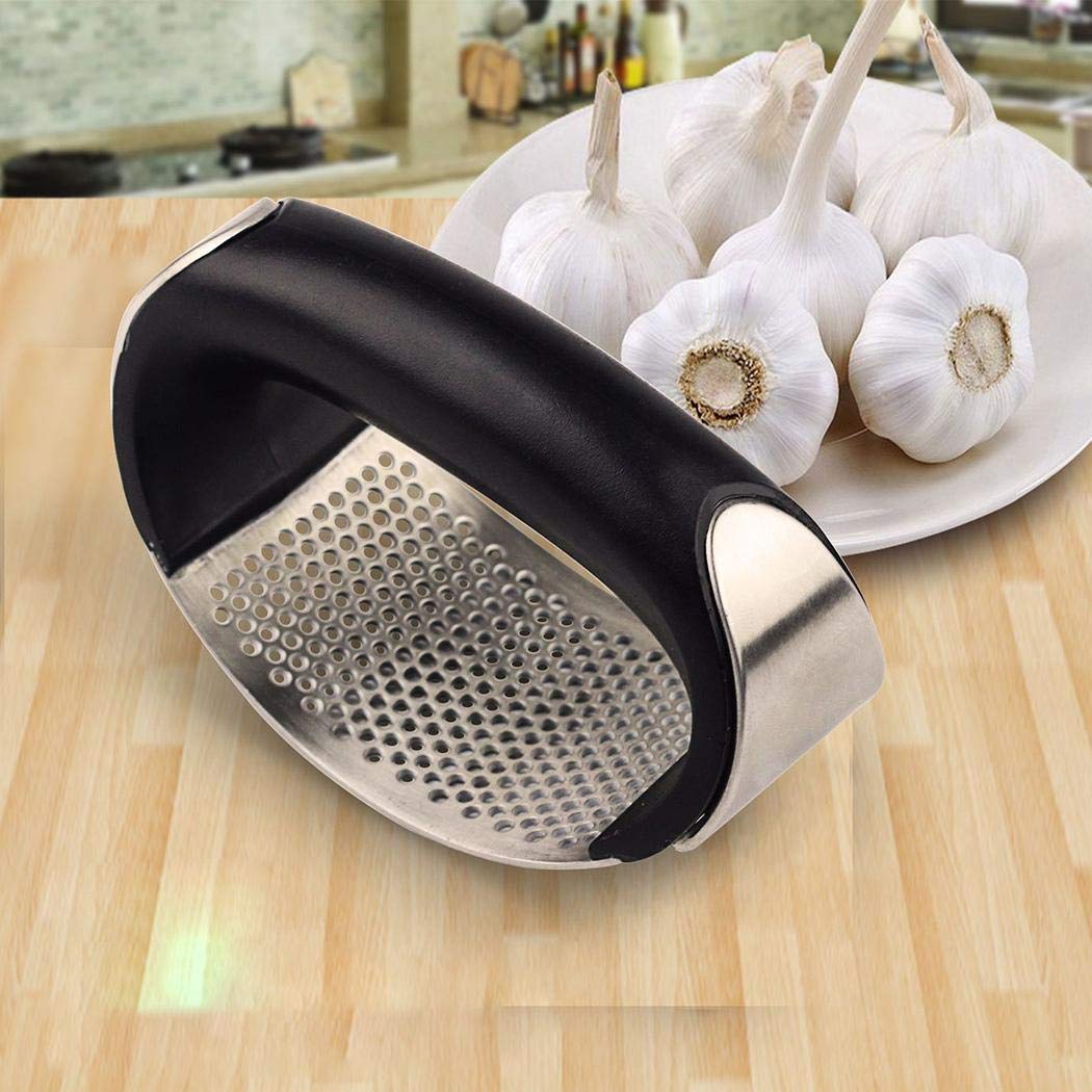 Iuyem Neue Küche Edelstahl Knoblauchpresse Täglich nützliche Kochgeräte Knoblauchpressen