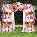 Auihiay 115 Pieces Pink Balloon Garland Kit with Palm Leaves and Balloon Strip for Blush Baby Shower Wedding Girl Birthday Luau Tropical Party Decorations