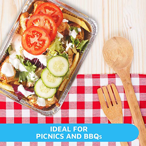 MontoPack Disposable Takeout Pans with Clear Lids 5lb Capacity