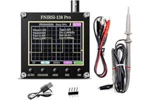 VQP 138 Pro Oscilloscope with 10X Probe, Digital Oscilloscope Kit for Automotive Lab Mains Test, 2.5MS/s Sampling Rate, 200KHz Bandwidth, 80khz PWM, Trigger Mode Auto/Nomal/Single