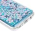 Galaxy S8 Plus Case, YOKIRIN Clear Flexible Silicone Phone Cover Pink Glitter Shiny Liquid Sand Shockproof Protective Case for Samsung Galaxy S8 Plus with One Touch Pen & One Dust Plug, Blue