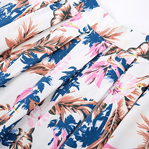 GRACE KARIN Floral Print Vintage Swing Skirt Knee Length Size S CL6294-27 - Thumbnail 5