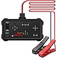 Automotive Relay Tester, 4 and 5 pin for 12/24 Volt, Auto Diagnostic DIY Electrical Systems Tool with Battery Clips, Automoti
