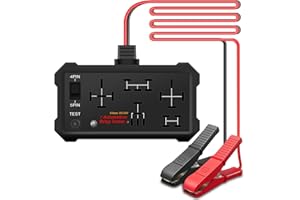 Automotive Relay Tester, 4 and 5 pin for 12/24 Volt, Auto Diagnostic DIY Electrical Systems Tool with Battery Clips, Automoti