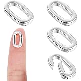 LIQWEI 4 Pcs Gold Clasp for Necklace, Necklace Shortener Clasp Gold Jump Rings, Clasps Rings Connector Carabiner for Bracelet Anklet Jewelry Making(Silver)
