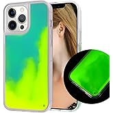 Losin Fluorescent Case Compatible with iPhone 15 Pro Max Quicksand Case Liquid Glow Sand Phone Case Luxury Glow in The Darkness Noctiluncent Liquid Luminous Sand Fashion Luxury Cover for Women and Men