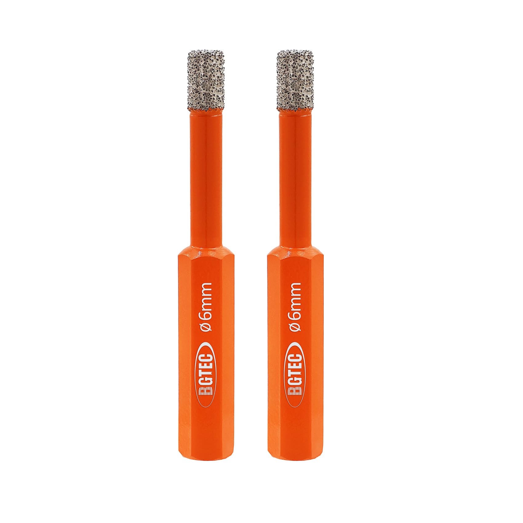 BGTEC Dry Diamond Drill Bits 2pcs 6mm Tile Drill Bits with Hex Shank for Granite Marble Porcelain Tile Ceramic Masonry — image 1