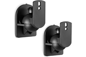 WALI Speaker Wall Ceiling Mounts One Pair, Bookshelf Speaker Wall Mount Brackets, Surround Sound Speaker Mounts, Hold up to 7
