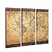Decor MI Vintage World Map Canvas Wall Art Prints Stretched Framed Ready to Hang Map Artwork World Map Wall Decor for Living Room Bedroom Office 16