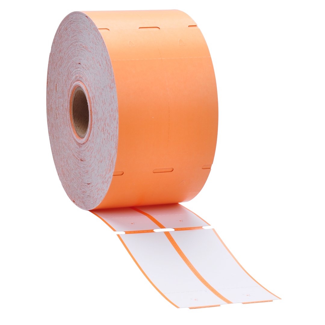 Direct Thermal Consignment Style Tags (Orange) Blank